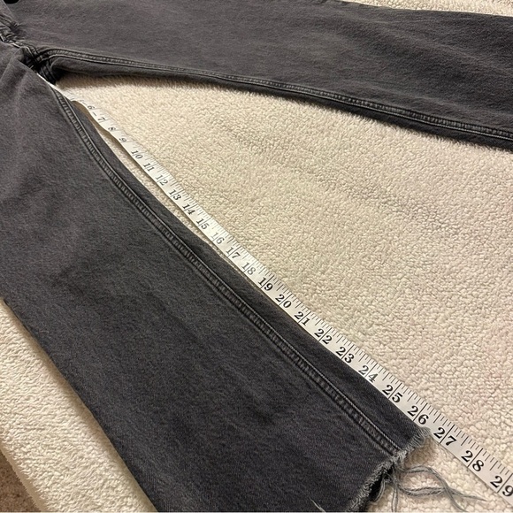 AGOLDE High Rise Vintage Boot Jeans Percolate Dark Grey Distressed Black - Picture 10 of 16